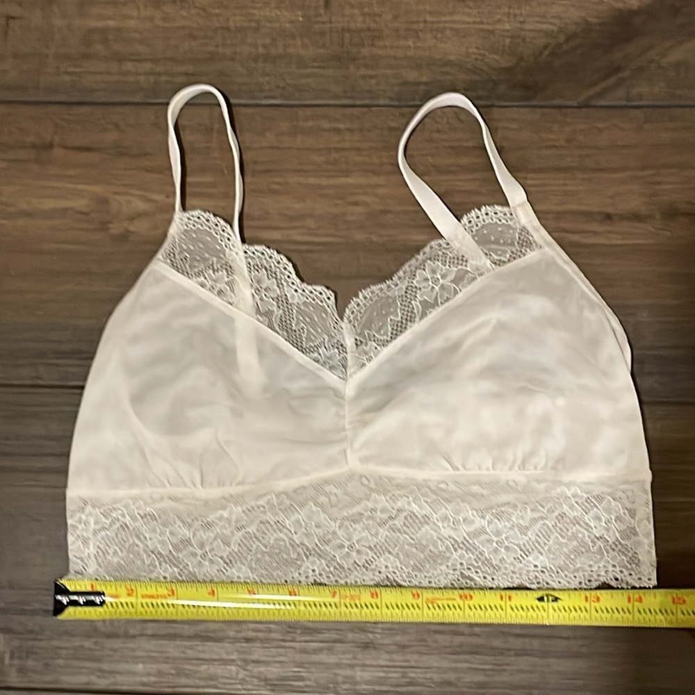 Freya Fancies Bralette White with Lace Trim